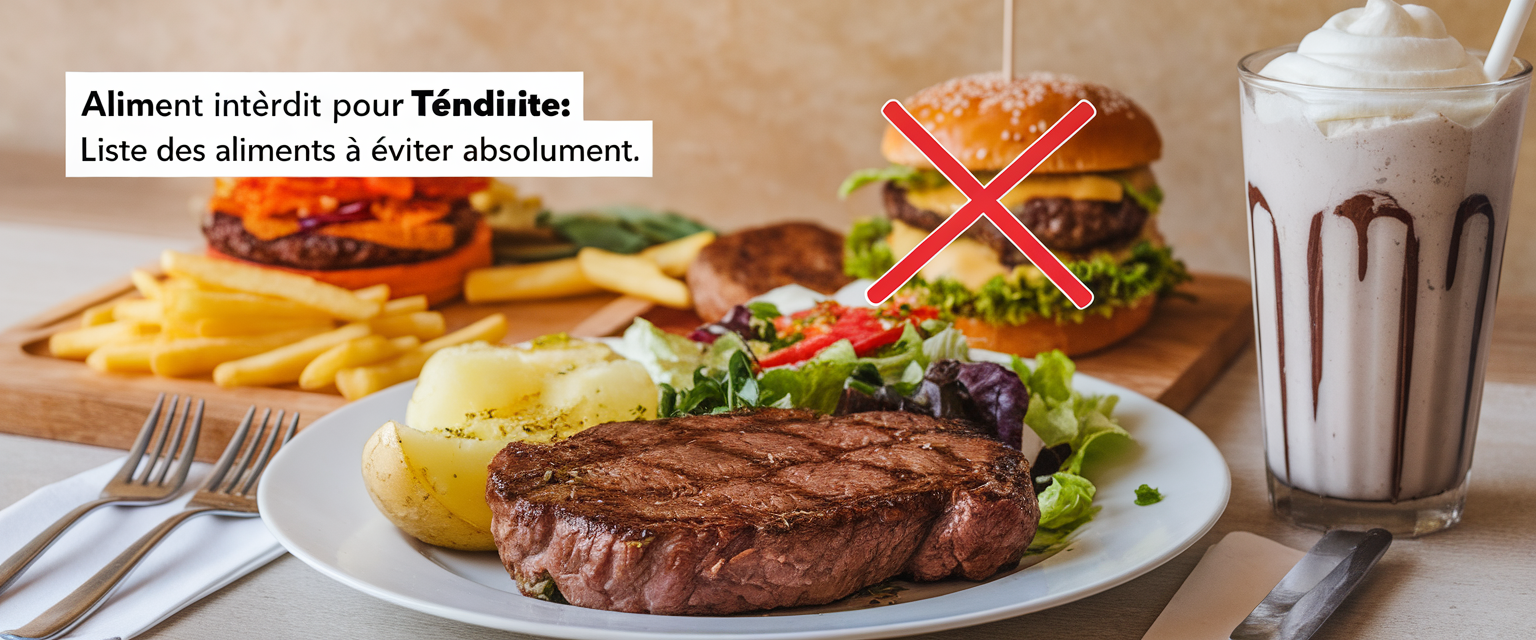Aliment interdit pour tendinite : liste des aliments à éviter absolument